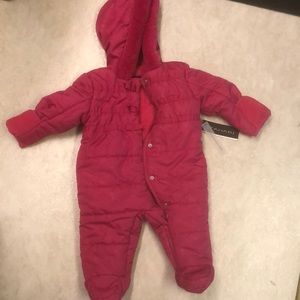 Pink baby Tahari snow suit